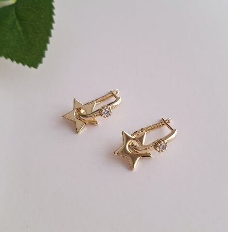 14 K ALTIN RENGİ XUPİNG KÜPE