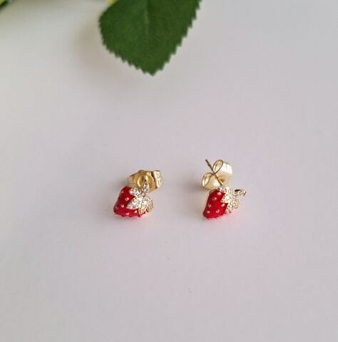 MİNİ BOY XUPİNG ÇİLEK KÜPE