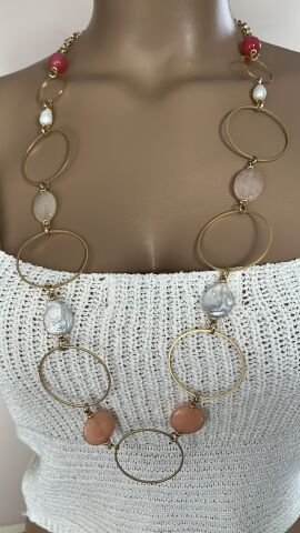 Doğal Taş Kolye 85 cm