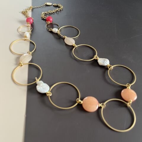 Doğal Taş Kolye 85 cm