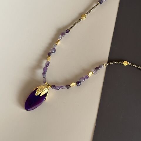 Ametist 90 cm. Kolye