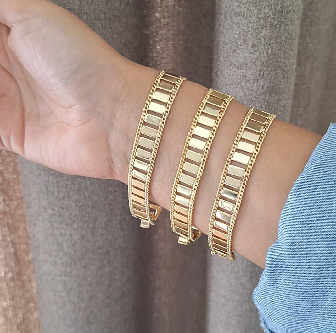 14 K ALTIN RENGİ TAŞSIZ XUPİNG BİLEKLİK