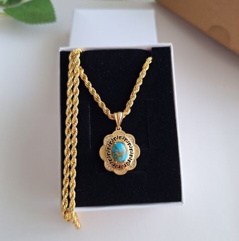 22 K ALTIN RENGİ KOLYE 50 CM.