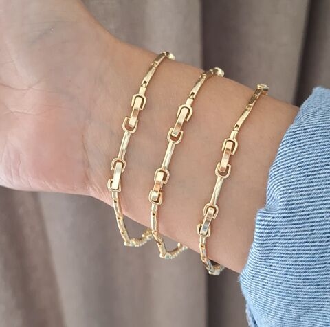 14 K ALTIN RENGİ XUPİNG BİLEKLİK KALP DETAYLI