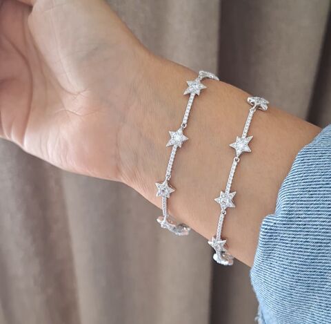 GÜMÜŞ RENK YILDIZ XUPİNG BİLEKLİK