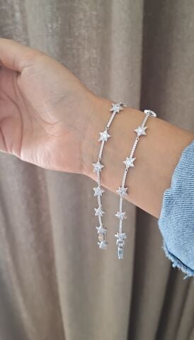 GÜMÜŞ RENK YILDIZ XUPİNG BİLEKLİK