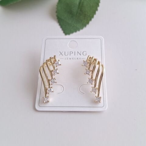 ÇOKLU GÖRÜNÜMLÜ XUPİNG KÜPE 14 AYAR ALTIN RENGİ