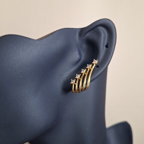 ÇOKLU GÖRÜNÜMLÜ XUPİNG KÜPE 14 AYAR ALTIN RENGİ