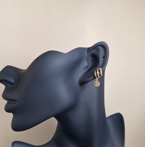 3'lü Görünümlü Xuping Küpe 14 Ayar Altın Rengi