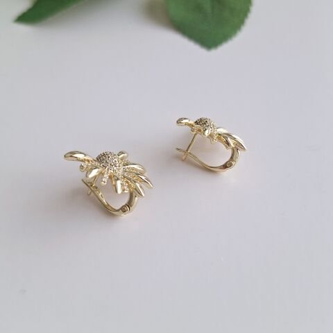 14 K ALTIN RENGİ XUPİNG KÜPE