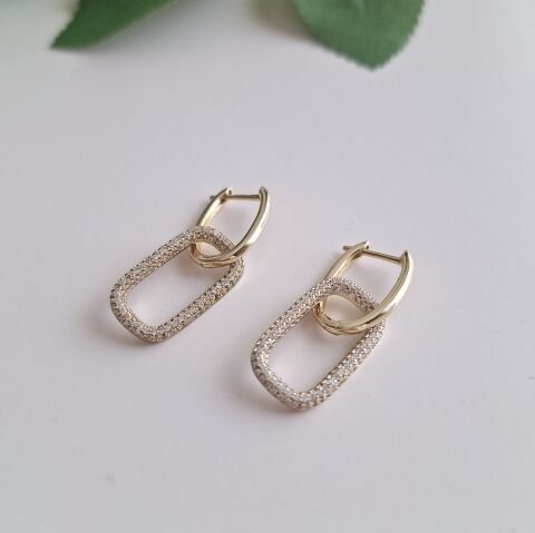 14 K ALTIN RENGİ XUPİNG KÜPE