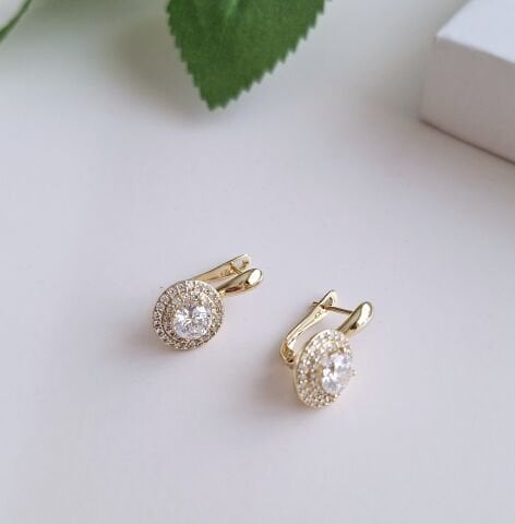 14 K ALTIN RENGİ XUPİNG KÜPE