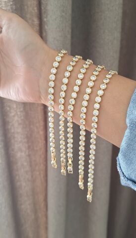 GÖMME SUYOLU XUPİNG BİLEKLİK 14 AYAR ALTIN RENGİ