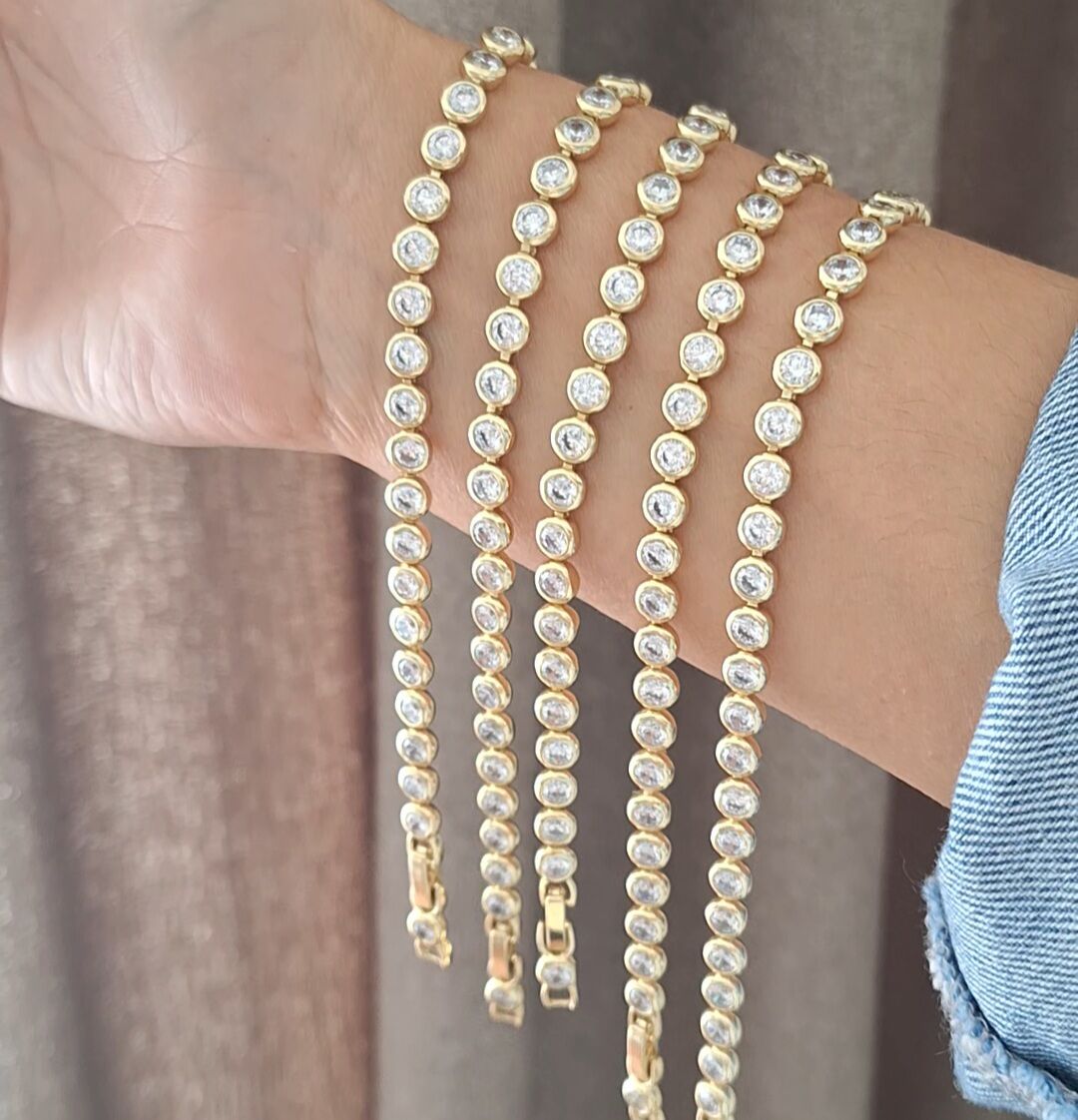 GÖMME SUYOLU XUPİNG BİLEKLİK 14 AYAR ALTIN RENGİ