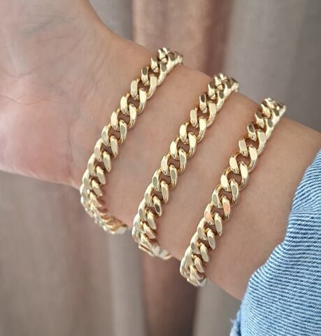 TAŞSIZ XUPİNG BİLEKLİK 14 AYAR ALTIN RENGİ