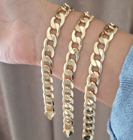 TAŞSIZ XUPİNG BİLEKLİK  14 AYAR ALTIN RENGİ