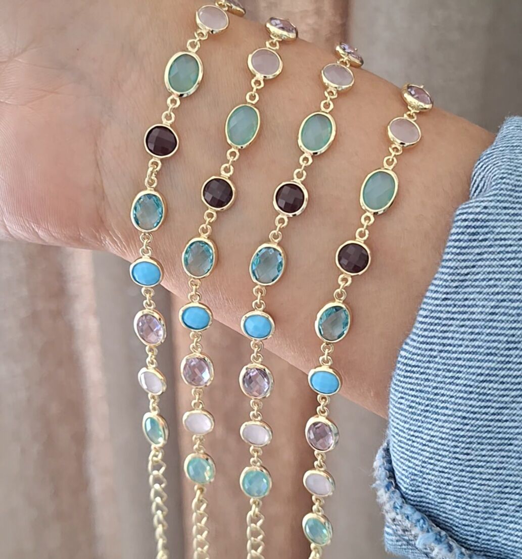 RENKLİ TAŞLI XUPİNG BİLEKLİK