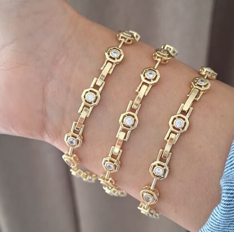 14 K ALTIN RENGİ XUPİNG BİLEKLİK