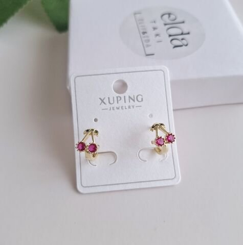 XUPİNG KİRAZ KÜPE 14 K ALTIN RENGİ