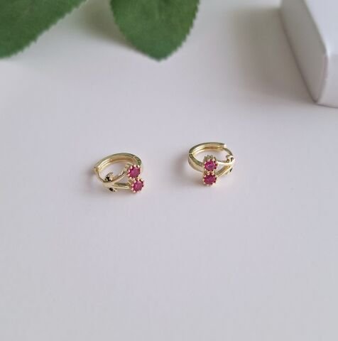 XUPİNG KİRAZ KÜPE 14 K ALTIN RENGİ