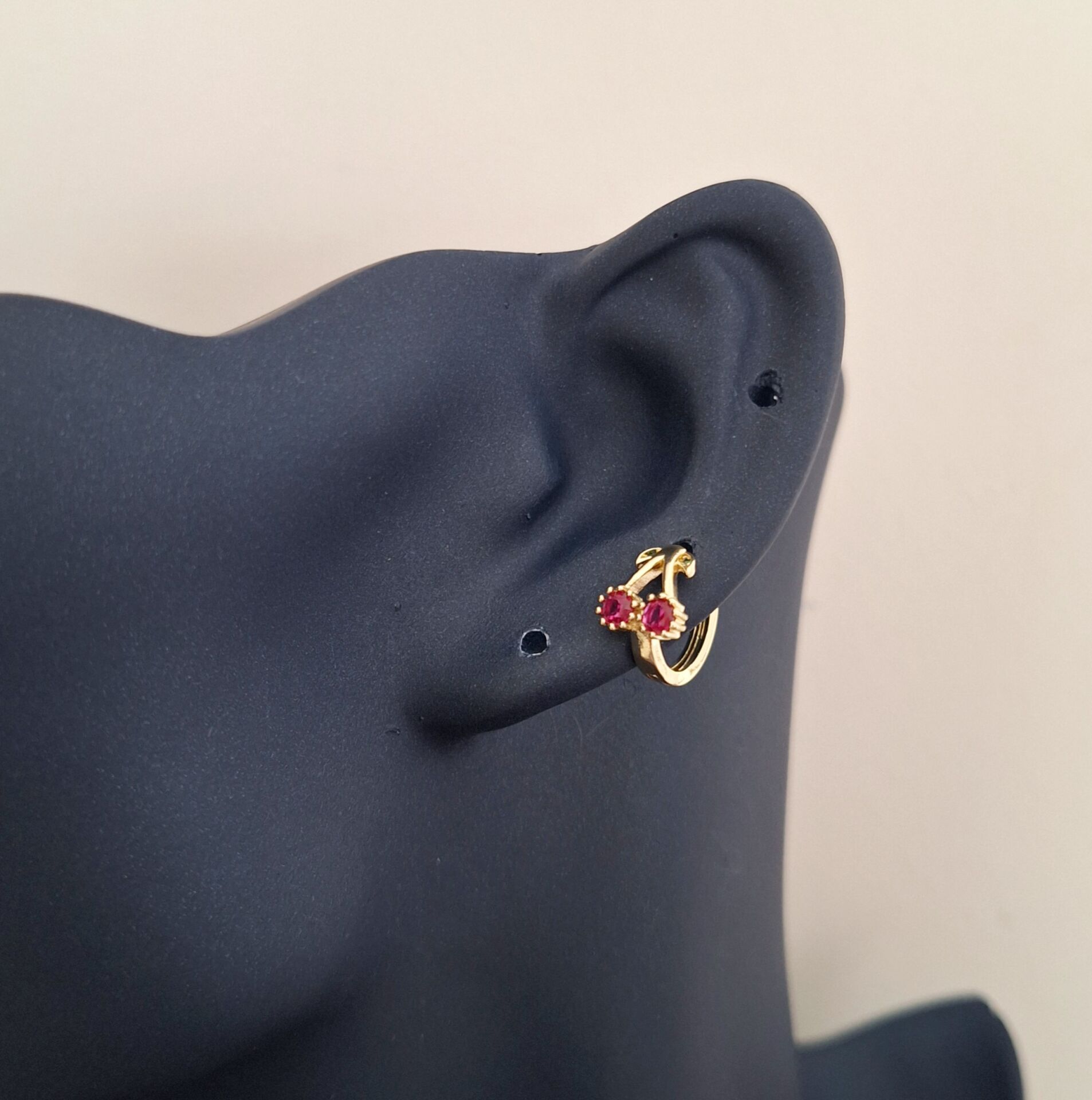 XUPİNG KİRAZ KÜPE 14 K ALTIN RENGİ