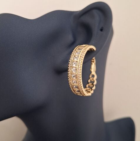 BÜYÜK BOY TAŞLI XUPİNG KÜPE