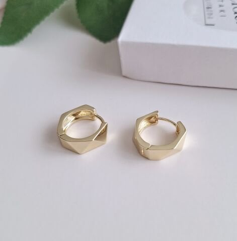 14 K ALTIN RENGİ TAŞSIZ XUPİNG KÜPE