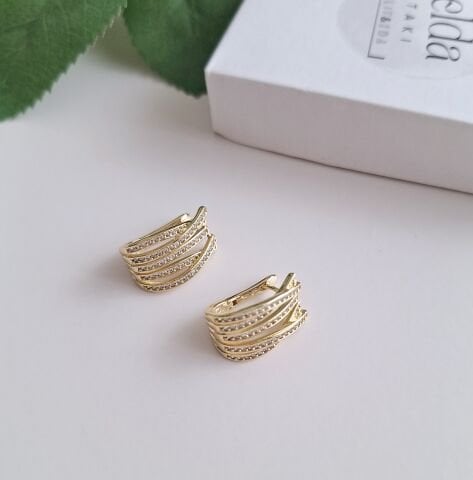 14 K ALTIN RENGİ XUPİNG KÜPE