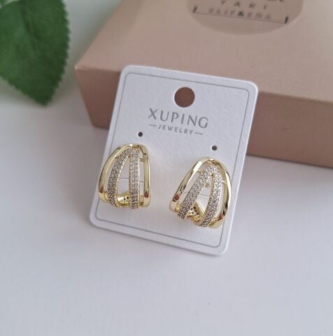 14 K ALTIN RENGİ XUPİNG KÜPE