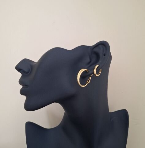 14 K ALTIN RENGİ XUPİNG TAŞSIZ KÜPE 2 Çift ( 4 Adet)