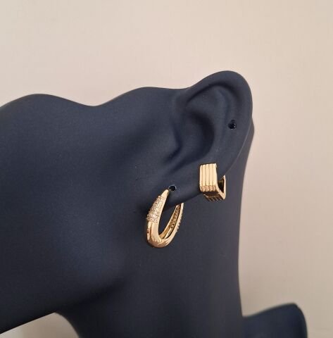 14 K ALTIN RENGİ XUPİNG KÜPE 2 Çift ( 4 Adet)