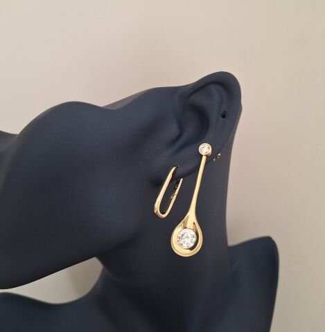 14 K ALTIN RENGİ XUPİNG  KÜPE 2 Çift ( 4 Adet)