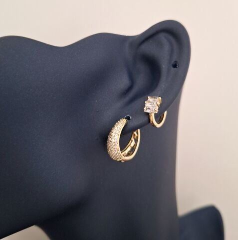 14 K ALTIN RENGİ XUPİNG  KÜPE 2 Çift ( 4 Adet)