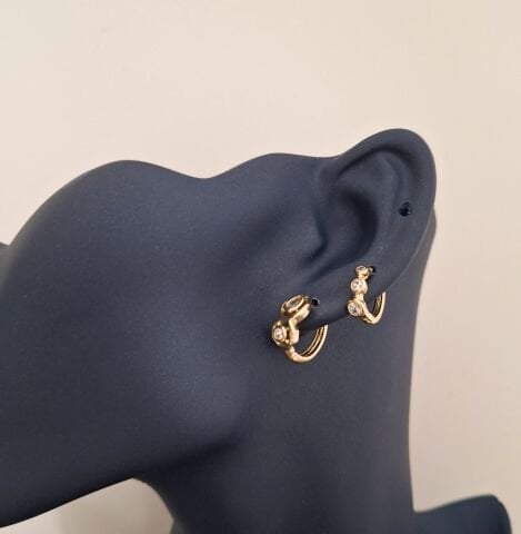 14 K ALTIN RENGİ XUPİNG  KÜPE 2 Çift ( 4 Adet)