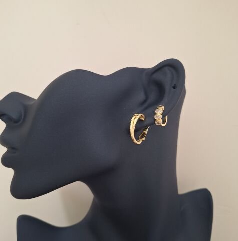 14 K ALTIN RENGİ XUPİNG  KÜPE 2 Çift ( 4 Adet)