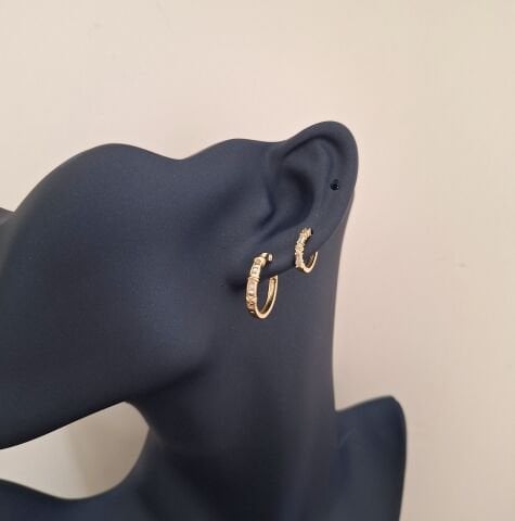 14 K ALTIN RENGİ XUPİNG  KÜPE 2 Çift ( 4 Adet)