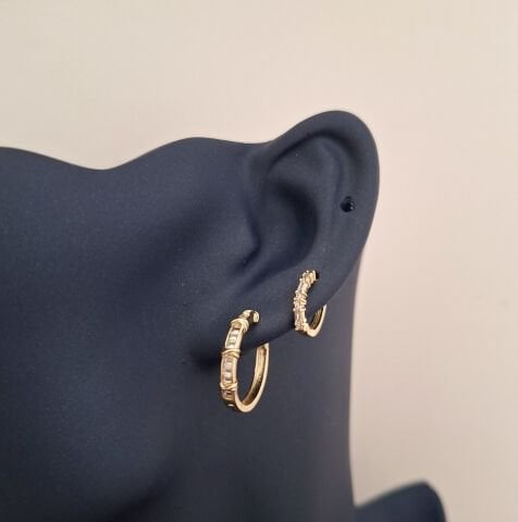 14 K ALTIN RENGİ XUPİNG  KÜPE 2 Çift ( 4 Adet)