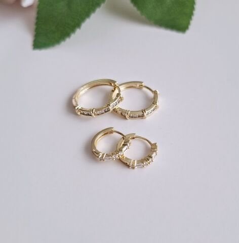 14 K ALTIN RENGİ XUPİNG  KÜPE 2 Çift ( 4 Adet)