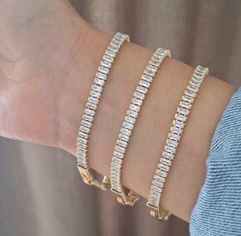 XUPİNG BAGET MODEL SUYOLU BİLEKLİK 14 AYAR ALTIN RENGİ