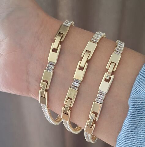 XUPİNG BAGET MODEL SUYOLU BİLEKLİK 14 AYAR ALTIN RENGİ