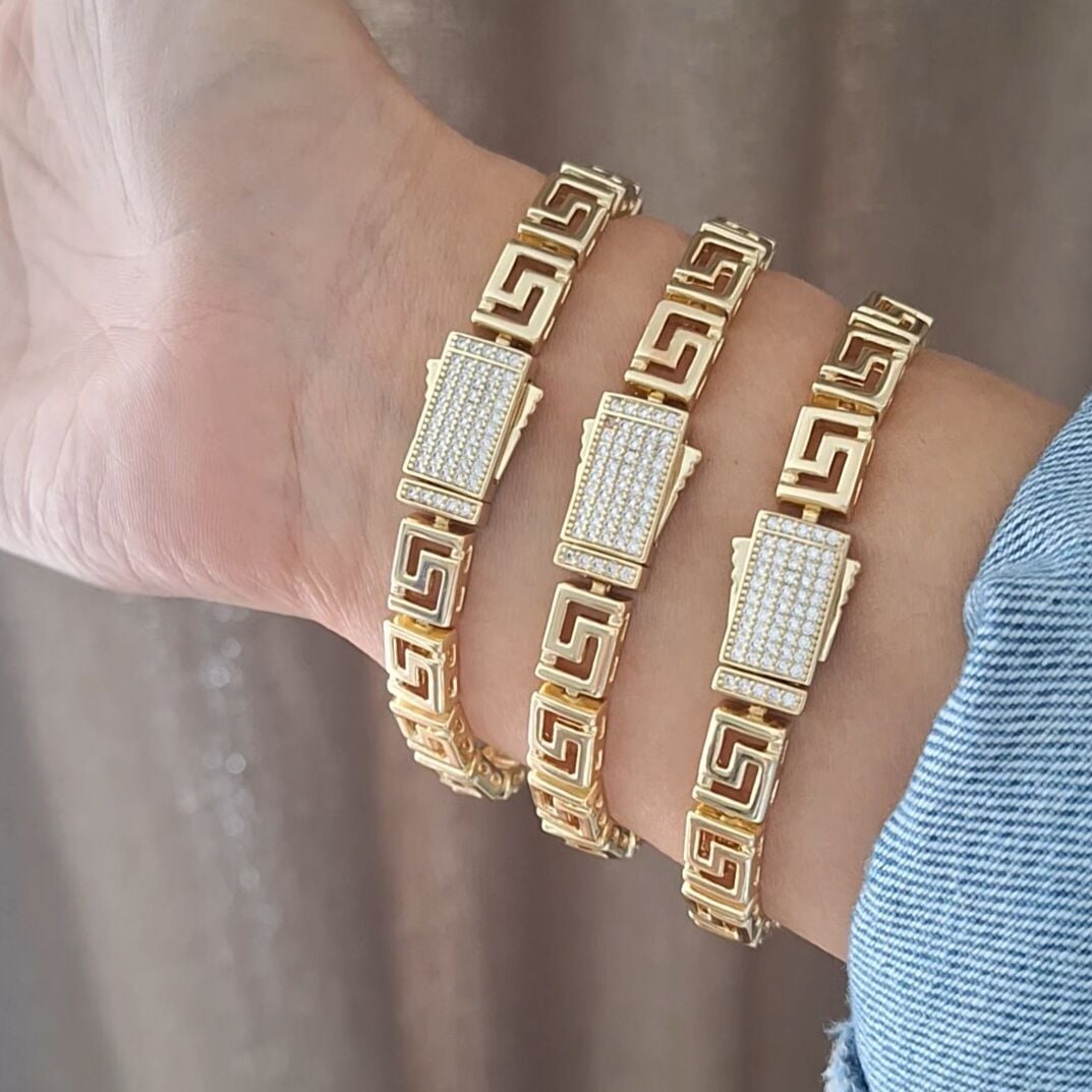 GURMET MODEL XUPİNG BİLEKLİK 14 AYAR ALTIN RENGİ