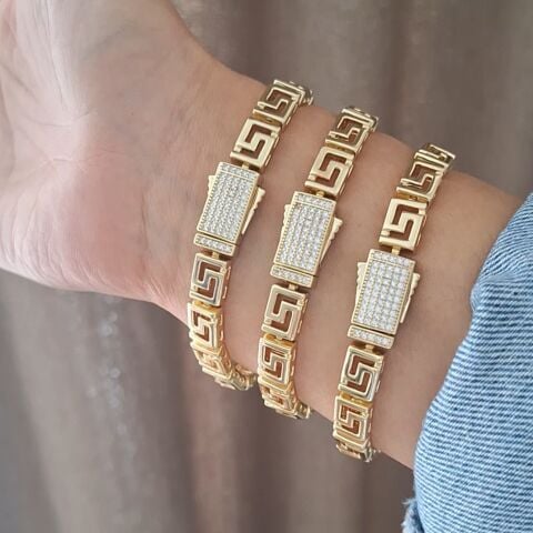 GURMET MODEL XUPİNG BİLEKLİK 14 AYAR ALTIN RENGİ