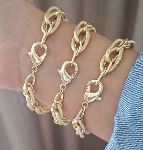 14 K ALTIN RENGİ XUPİNG TAŞSIZ BİLEKLİK