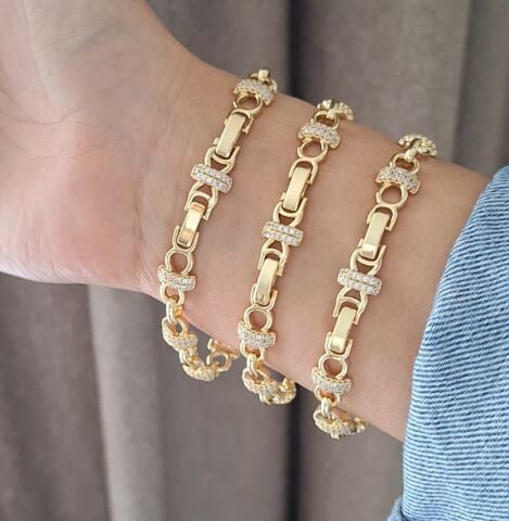 14 AYAR ALTIN RENGİ XUPİNG BİLEKLİK