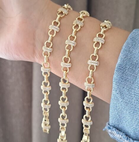 14 AYAR ALTIN RENGİ XUPİNG BİLEKLİK