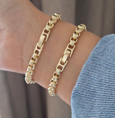 14 AYAR ALTIN RENGİ XUPİNG BİLEKLİK