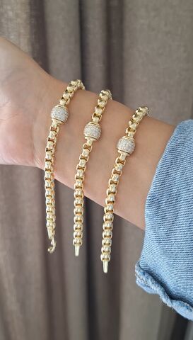 14 AYAR ALTIN RENGİ XUPİNG BİLEKLİK