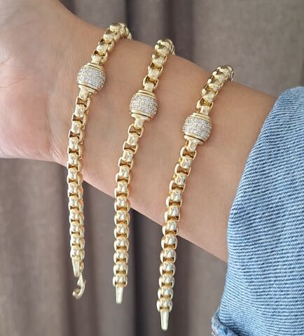 14 AYAR ALTIN RENGİ XUPİNG BİLEKLİK