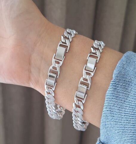 GÜMÜŞ RENK GURMET MODEL XUPİNG BİLEKLİK