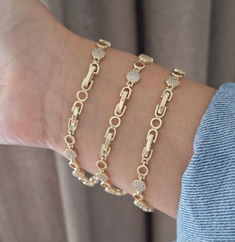 14 AYAR ALTIN RENGİ XUPİNG BİLEKLİK